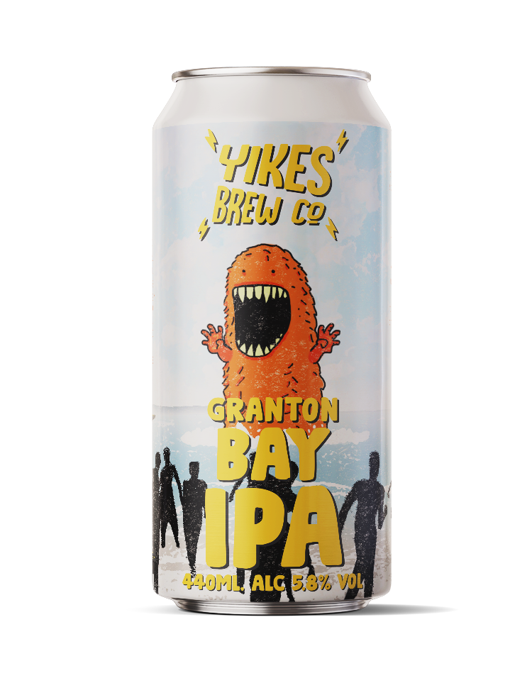 A can of Yikes Granton Bay IPA